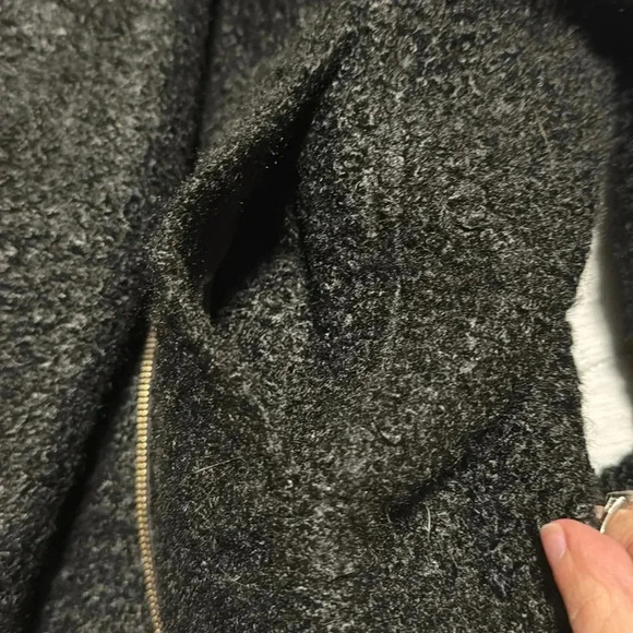 Loft curly funnel neck long coat size medium - Picture 7 of 8